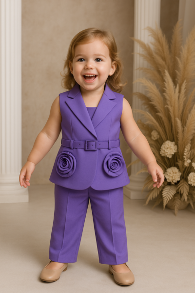 Sweet Pea Sleeveless Blazer Set