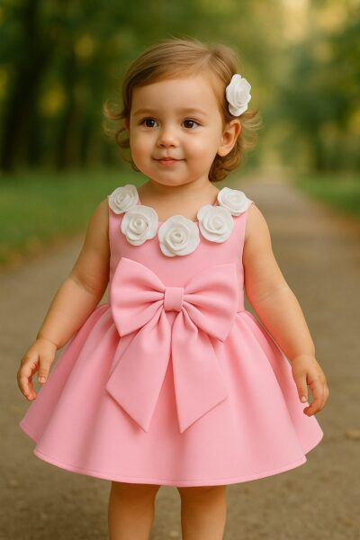 image Girl Flower Bouquet Rose Dress