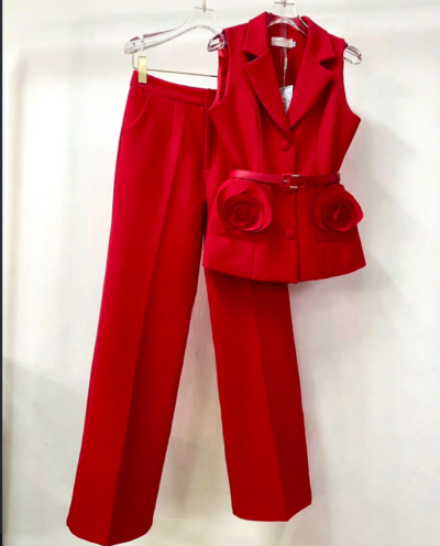 Sweet Pea Sleeveless Blazer Set